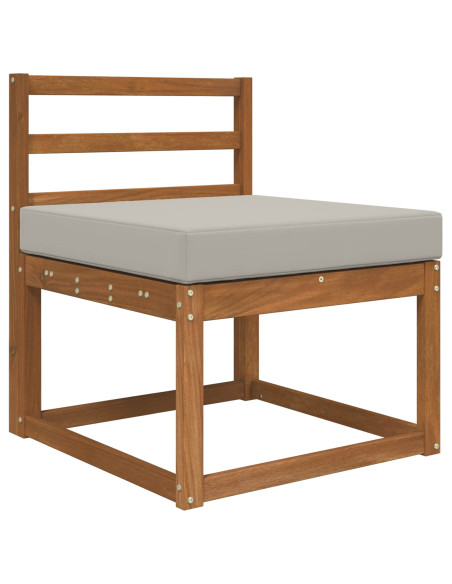 Cuscino per divano da esterno Grigio 60 x 60 x 8 cm Poliestere