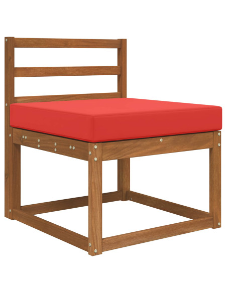 Cuscino per divano da esterno Rosso 60 x 60 x 8 cm Poliestere