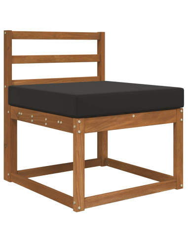 Cuscino per divano da esterno Nero 60 x 60 x 8 cm Poliestere