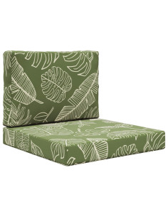 Cuscino per divano da esterno 2 pcs Design a foglia Poliestere 2