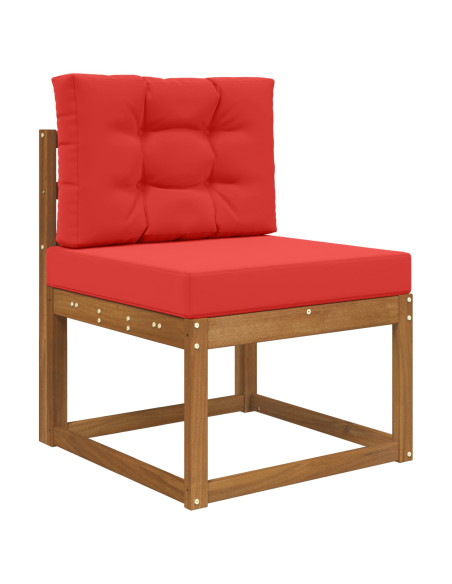 Cuscino per divano da esterno 2 pcs Rosso Poliestere