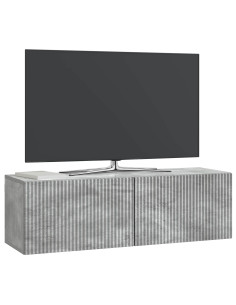 Mobile Porta TV da Muro Grigio Cemento 98 x 31 x 30 cm 2
