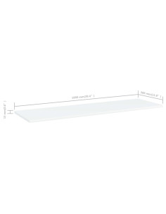 Ripiani per Libreria 8pz Bianchi 100x30x1,5cm Legno Multistrato