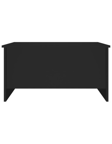 Tavolino da Salotto Nero 80x55,5x41,5 cm in Legno Multistrato