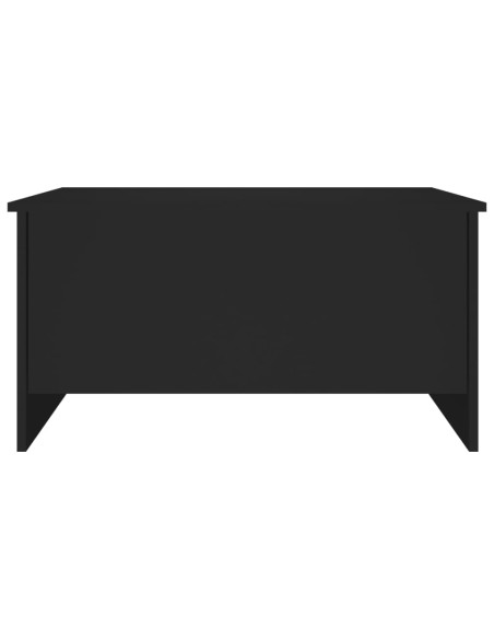Tavolino da Salotto Nero 80x55,5x41,5 cm in Legno Multistrato
