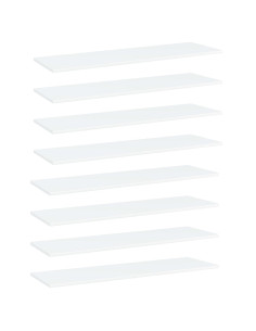 Ripiani per Libreria 8pz Bianchi 100x30x1,5cm Legno Multistrato 2