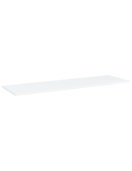 Ripiani per Libreria 8pz Bianchi 100x30x1,5cm Legno Multistrato