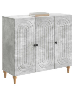 Credenza Grigio Cemento 89 x 34,5 x 80 cm Legno ingegnerizzato 2