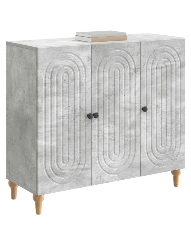 Credenza Grigio Cemento 89 x 34,5 x 80 cm Legno ingegnerizzato