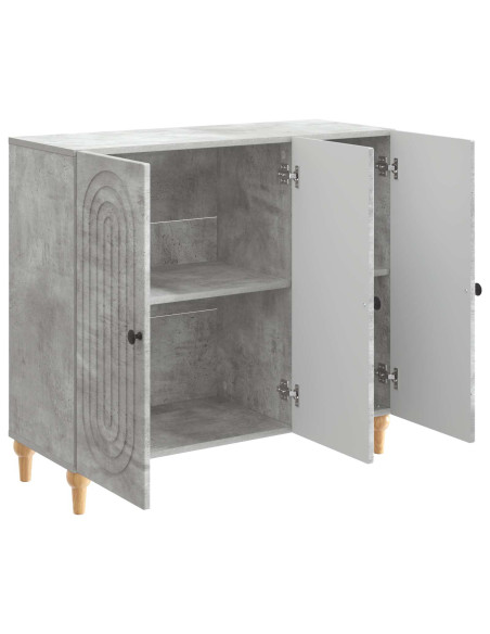 Credenza Grigio Cemento 89 x 34,5 x 80 cm Legno ingegnerizzato