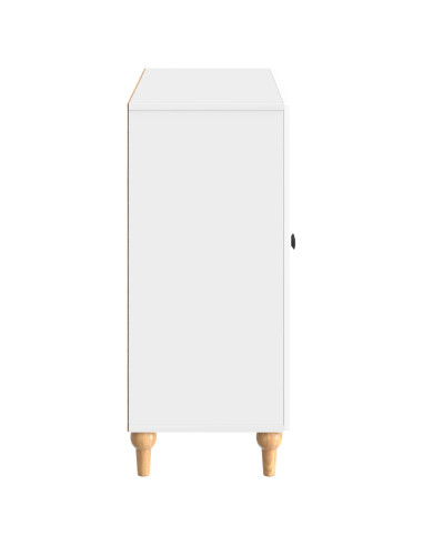 Credenza Bianco Lucido 89 x 34,5 x 80 cm Legno ingegnerizzato