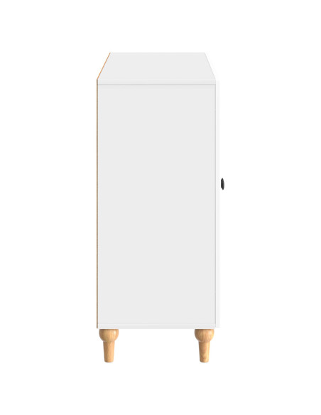 Credenza Bianco Lucido 89 x 34,5 x 80 cm Legno ingegnerizzato