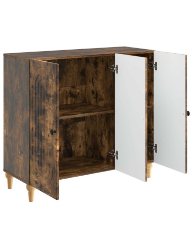 Credenza Rovere Fumo 89 x 34,5 x 80 cm Legno ingegnerizzato