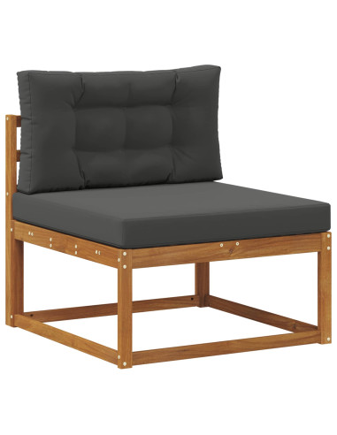Set di divani da esterno con cuscino 4 pcs Naturale e Antracite
