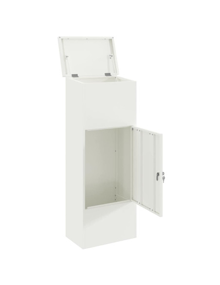 Cassetta per pacchi Bianco 44,5 x 29 x 110,5 cm Acciaio