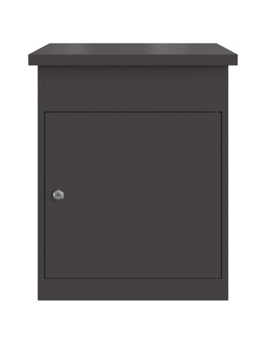 Cassetta per pacchi con porta Nero 47.5 x 38 x 59 cm Acciaio