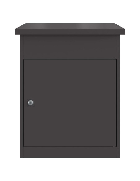 Cassetta per pacchi con porta Nero 47.5 x 38 x 59 cm Acciaio