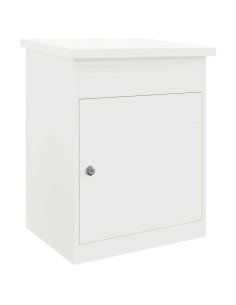 Cassetta per pacchi con porta Bianco 47.5 x 38 x 59 cm Acciaio 2