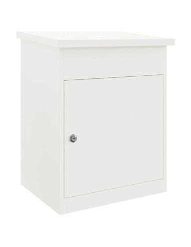 Cassetta per pacchi con porta Bianco 47.5 x 38 x 59 cm Acciaio