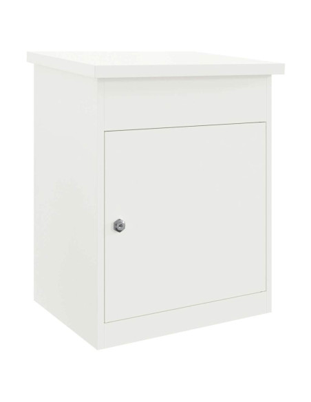 Cassetta per pacchi con porta Bianco 47.5 x 38 x 59 cm Acciaio