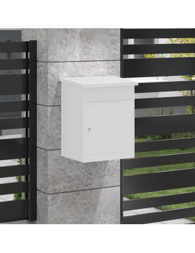 Cassetta per pacchi con porta Bianco 47.5 x 38 x 59 cm Acciaio