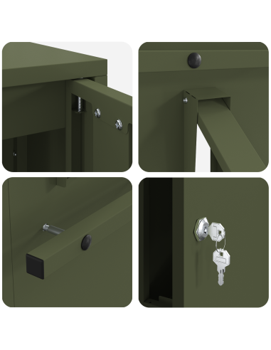 cassetta postalepastkastei Oliver verde 30 x 20 x 55 cm Acciaio