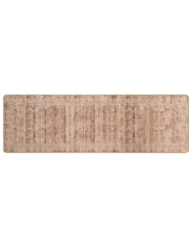 Runner Tappeto MARSA Bianco 80 x 250 cm Poliestere e PVC
