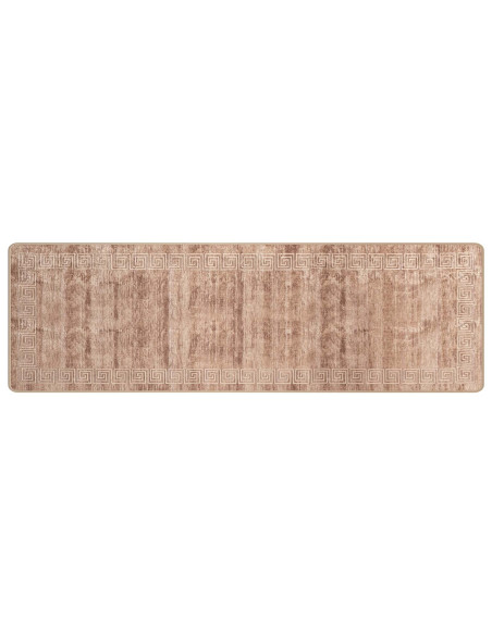 Runner Tappeto MARSA Bianco 80 x 350 cm Poliestere e PVC