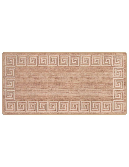 Runner Tappeto MARSA Bianco 100 x 200 cm Poliestere e PVC
