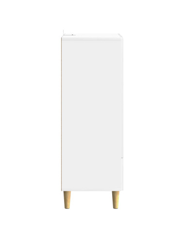 Credenza Bianco Lucido 66 x 34,5 x 95 cm Legno ingegnerizzato
