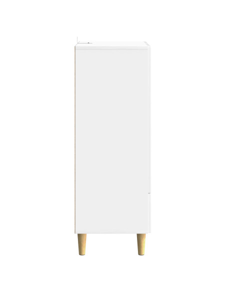 Credenza Bianco Lucido 66 x 34,5 x 95 cm Legno ingegnerizzato