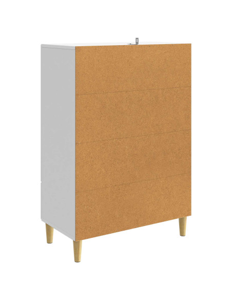 Credenza Bianco Lucido 66 x 34,5 x 95 cm Legno ingegnerizzato