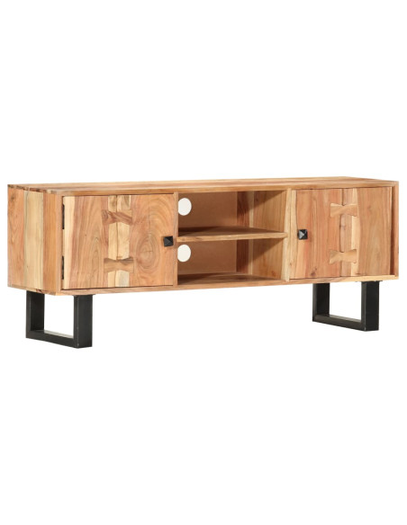 Mobile Porta TV 118x30x45 cm in Legno Massello di Acacia