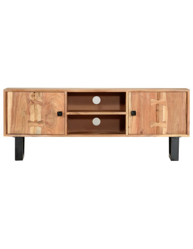 Mobile Porta TV 118x30x45 cm in Legno Massello di Acacia