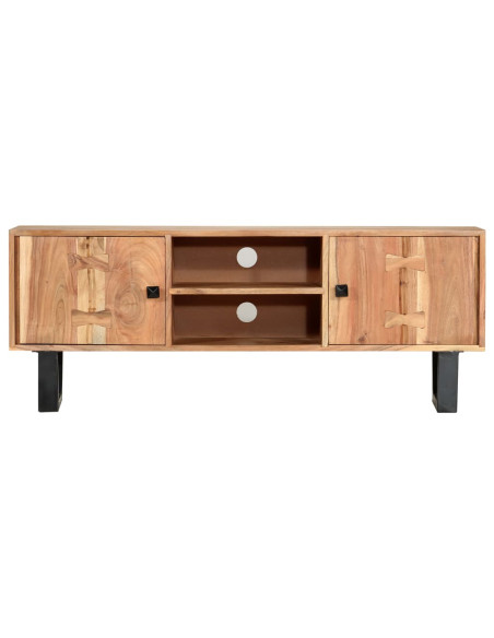 Mobile Porta TV 118x30x45 cm in Legno Massello di Acacia