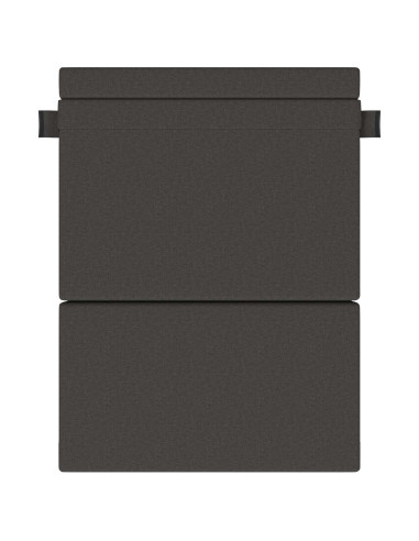 Divano Letto Pieghevole Grigio scuro 203 x 152 x 15 cm Tessuto