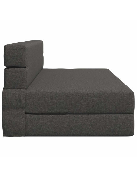 Divano Letto Pieghevole Grigio scuro 203 x 152 x 15 cm Tessuto