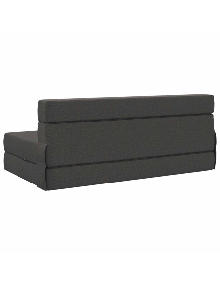 Divano Letto Pieghevole Grigio scuro 203 x 152 x 15 cm Tessuto