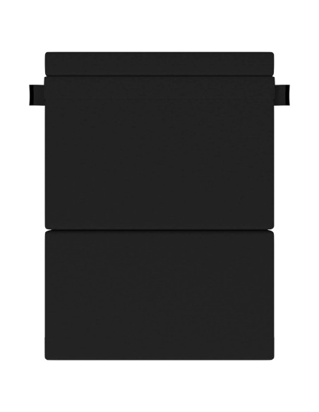 Divano Letto Pieghevole Nero 203 x 152 x 15 cm Tessuto