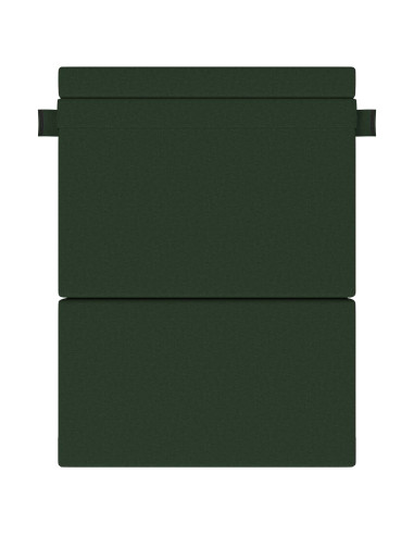 Divano Letto Pieghevole Verde Scuro 203 x 152 x 15 cm Tessuto
