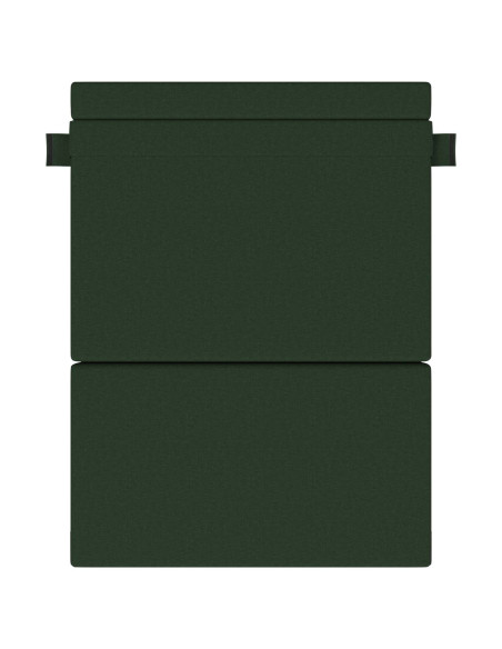 Divano Letto Pieghevole Verde Scuro 203 x 152 x 15 cm Tessuto