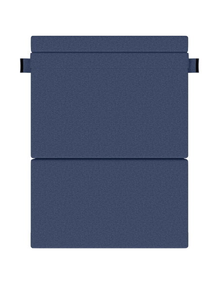 Divano Letto Pieghevole Blu 203 x 152 x 15 cm Tessuto