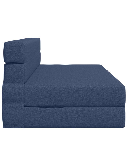 Divano Letto Pieghevole Blu 203 x 152 x 15 cm Tessuto