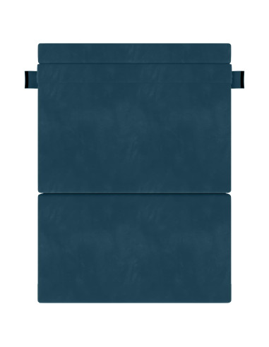 Divano Letto Pieghevole Blu 203 x 152 x 15 cm Velluto