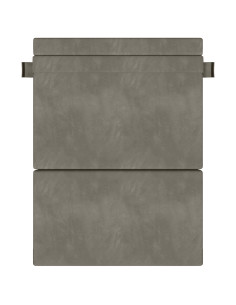 Divano Letto Pieghevole Grigio chiaro 203 x 152 x 15 cm Velluto 2