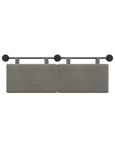 Testata appesa Grigio chiaro 150 x 55 x 5 cm Tessuto in Cords