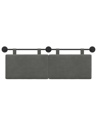 Testata appesa Grigio scuro 150 x 55 x 5 cm Tessuto in Cords