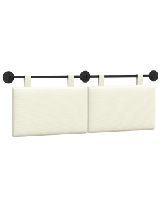 Testata appesa Crema 150 x 55 x 5 cm Tessuto in Cords 2