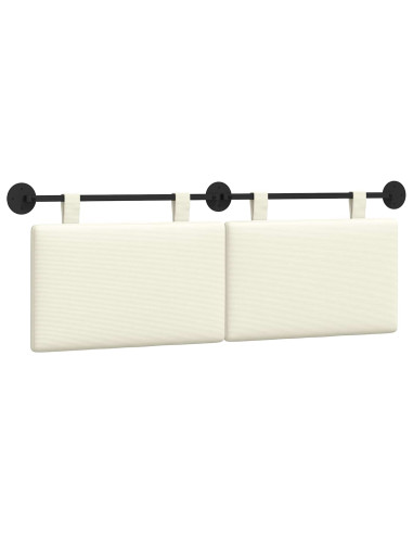 Testata appesa Crema 150 x 55 x 5 cm Tessuto in Cords