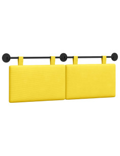Testata appesa Giallo Chiaro 150 x 55 x 5 cm Tessuto in Cords 2